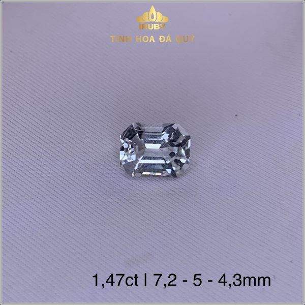 Viên Topaz màu tự nhiên trắng tinh khiết 1,47ct - IRTP 237147 hình ảnh