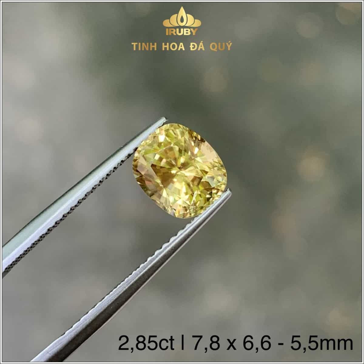 Viên Zircon màu vàng Gold tự nhiên 100% 2,85ct IRZC07 - 238285 hình ảnh