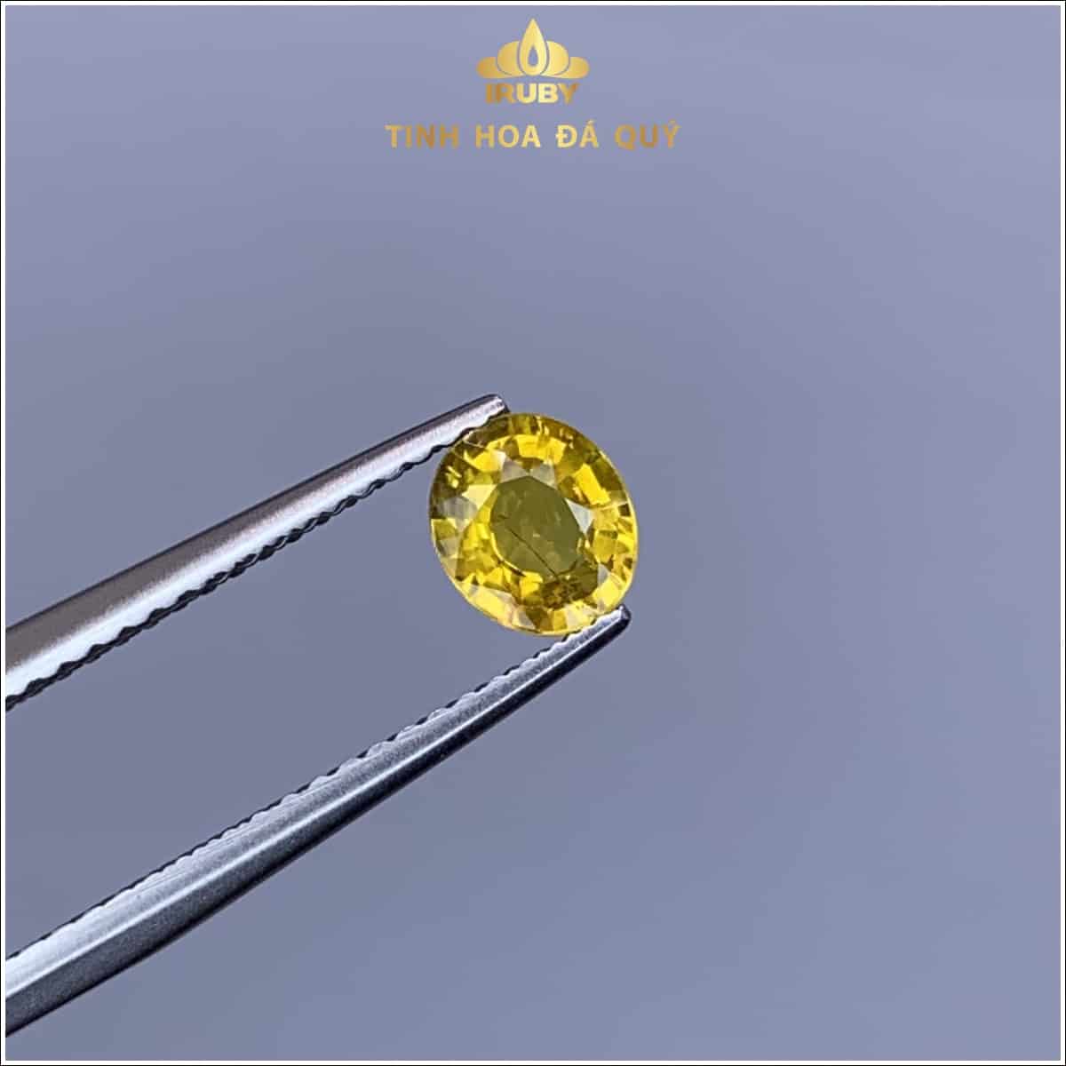 Viên Sapphire vàng tự nhiên khối oval 0,75ct - IRSP 238075 hình ảnh 2