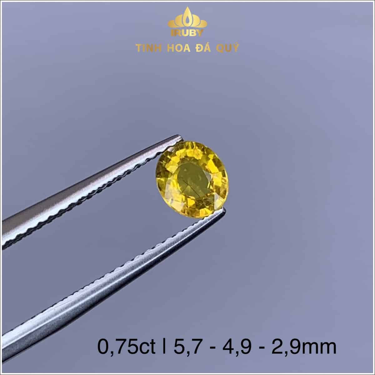 Viên Sapphire vàng tự nhiên khối oval 0,75ct - IRSP 238075 hình ảnh 3