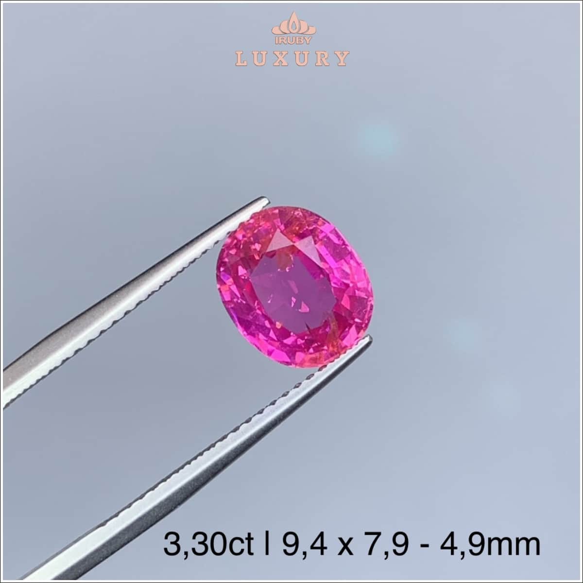 Viên Sapphire màu hot pink 3,30ct tự nhiên 100% - IRPS142 238330 hình ảnh 3