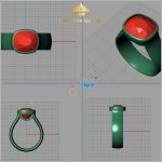 Mẫu 3D nhẫn Spinel mẫu Châu Âu – IRSI 23906