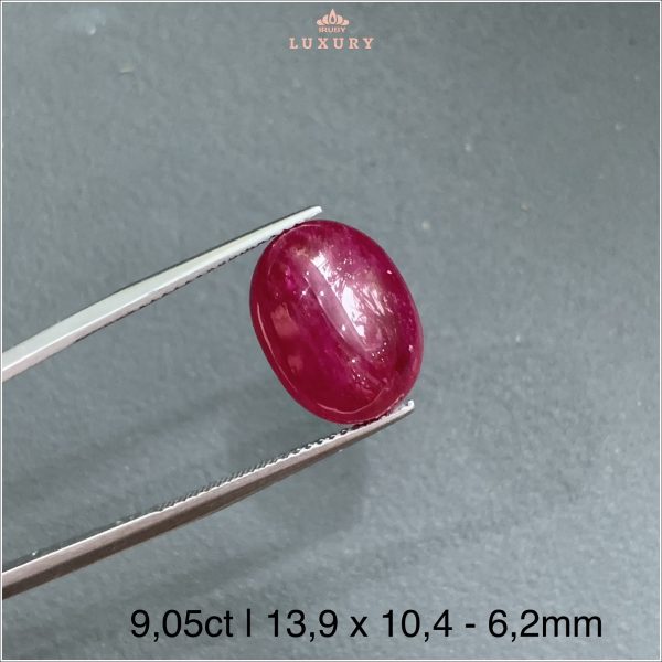 Viên Ruby Lục Yên đỏ huyết Bồ Câu 9,05ct IRRC144 - 239905 hình ảnh 3