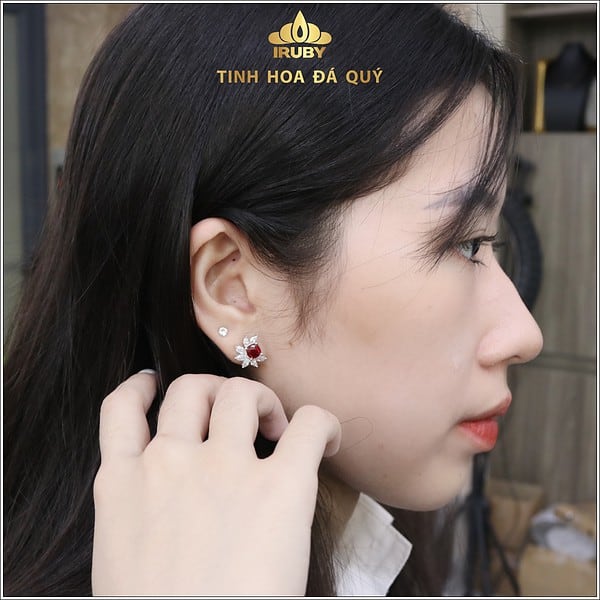 Đôi hoa tai Spinel cánh thiên thần IRSI161 - 239198 hình ảnh 3