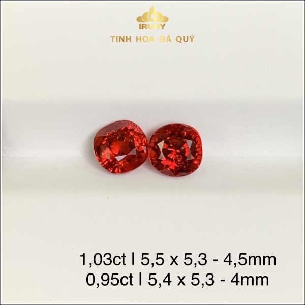 Đôi hoa tai Spinel đỏ rực lửa 1,98ct IRSI61 - 239198 hình ảnh 1