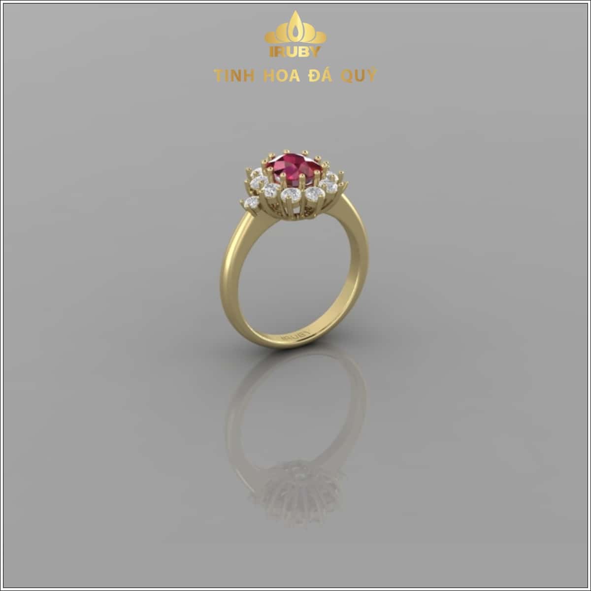 Mẫu 3D nhẫn nữ Ruby facet Lục Yên – IRRF 231019