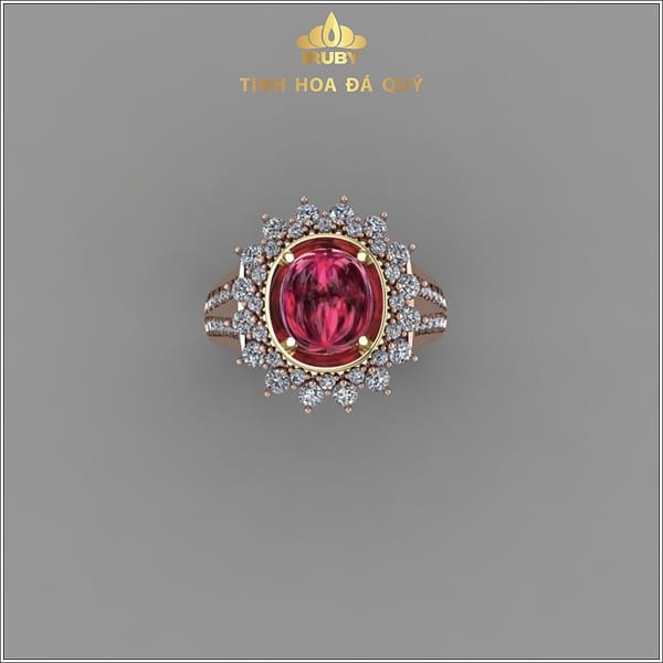 Mẫu 3D nhẫn nữ ruby sao tự nhiên - IRRB 2310343 hình ảnh 1