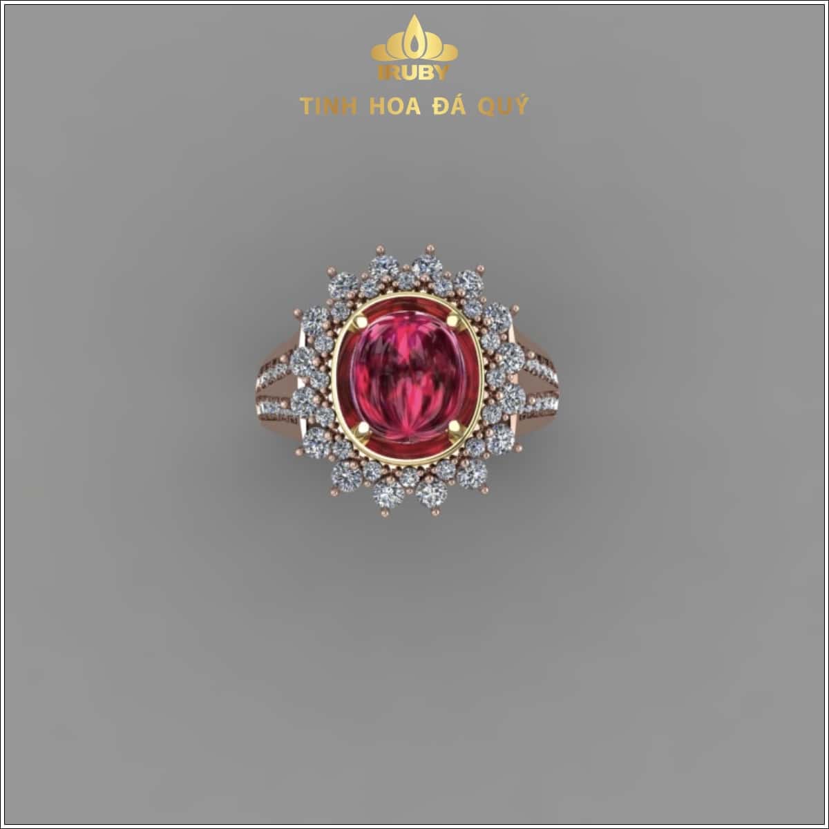 Mẫu 3D nhẫn nữ ruby sao tự nhiên - IRRB 2310343 hình ảnh 1