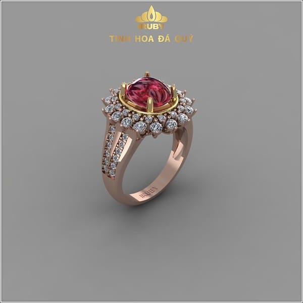 Mẫu 3D nhẫn nữ ruby sao tự nhiên - IRRB 2310343 hình ảnh 2