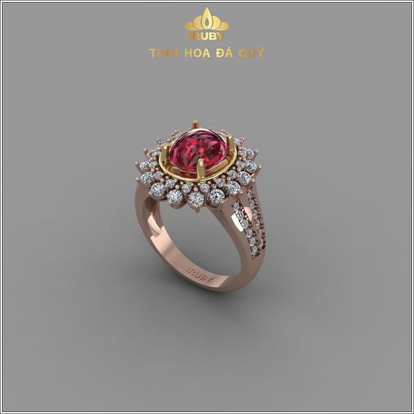 Mẫu 3D nhẫn nữ ruby sao tự nhiên - IRRB 2310343 hình ảnh 3