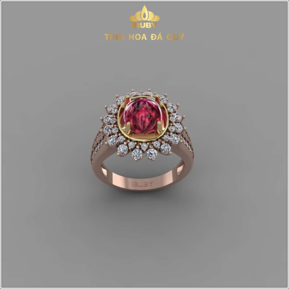 Mẫu 3D nhẫn nữ ruby sao tự nhiên - IRRB 2310343 hình ảnh 4