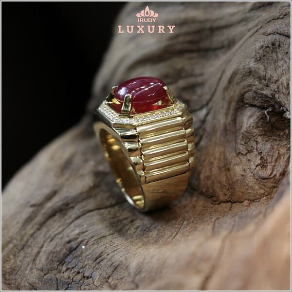 Mẫu nhẫn nam Ruby Rolex 6,83ct hình ảnh 4