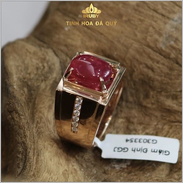 Nhẫn nam Ruby huyết Kính Lục Yên - IRRB239500 hình ảnh 5