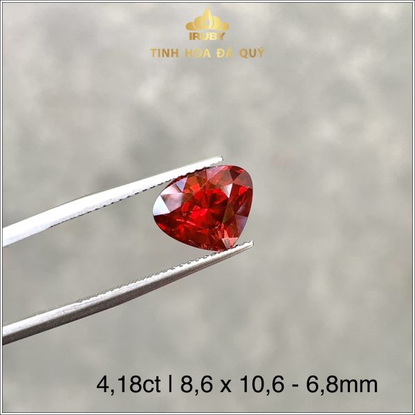 Viên Garnet đỏ thuần đẹp 4,18ct IRGN90 - 2310418 hình ảnh 2