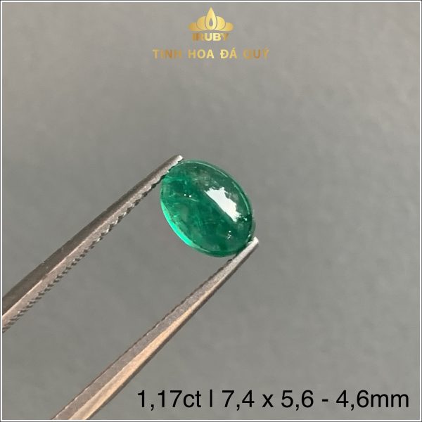 Viên Ngọc Lục Bảo Oval xanh Vivid 1,17ct IREM28 - 239117 hình ảnh 7