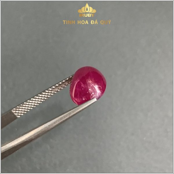 Viên Ruby cabochon đỏ đẹp Lục Yên 4,38ct - IRRC151 - 239438 hình ảnh 3