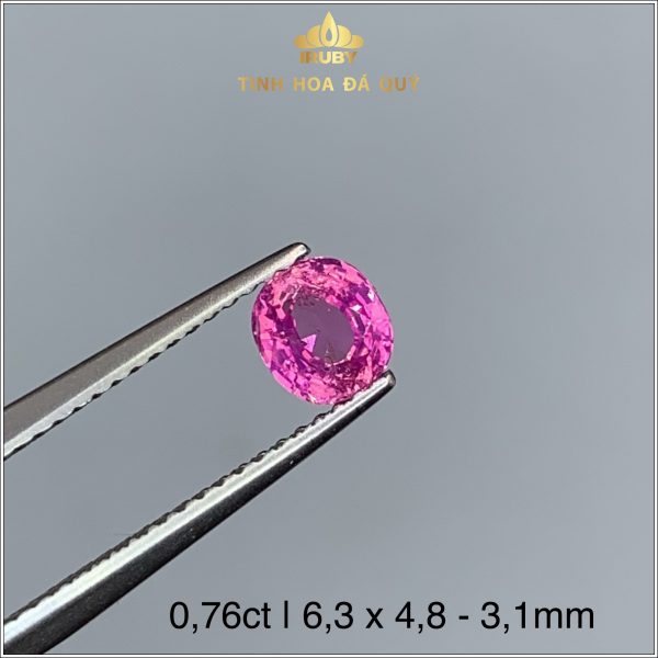 Viên Ruby facet đỏ hồng Lục Yên 0,76ct IRRF154 - 2310076 hình ảnh 2