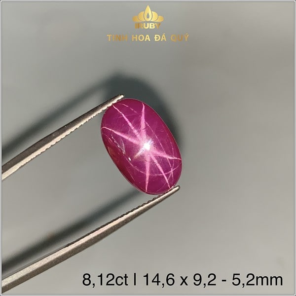 Viên Ruby sao tự nhiên 100% 8,12ct IRSR149 - 2310812 hình ảnh