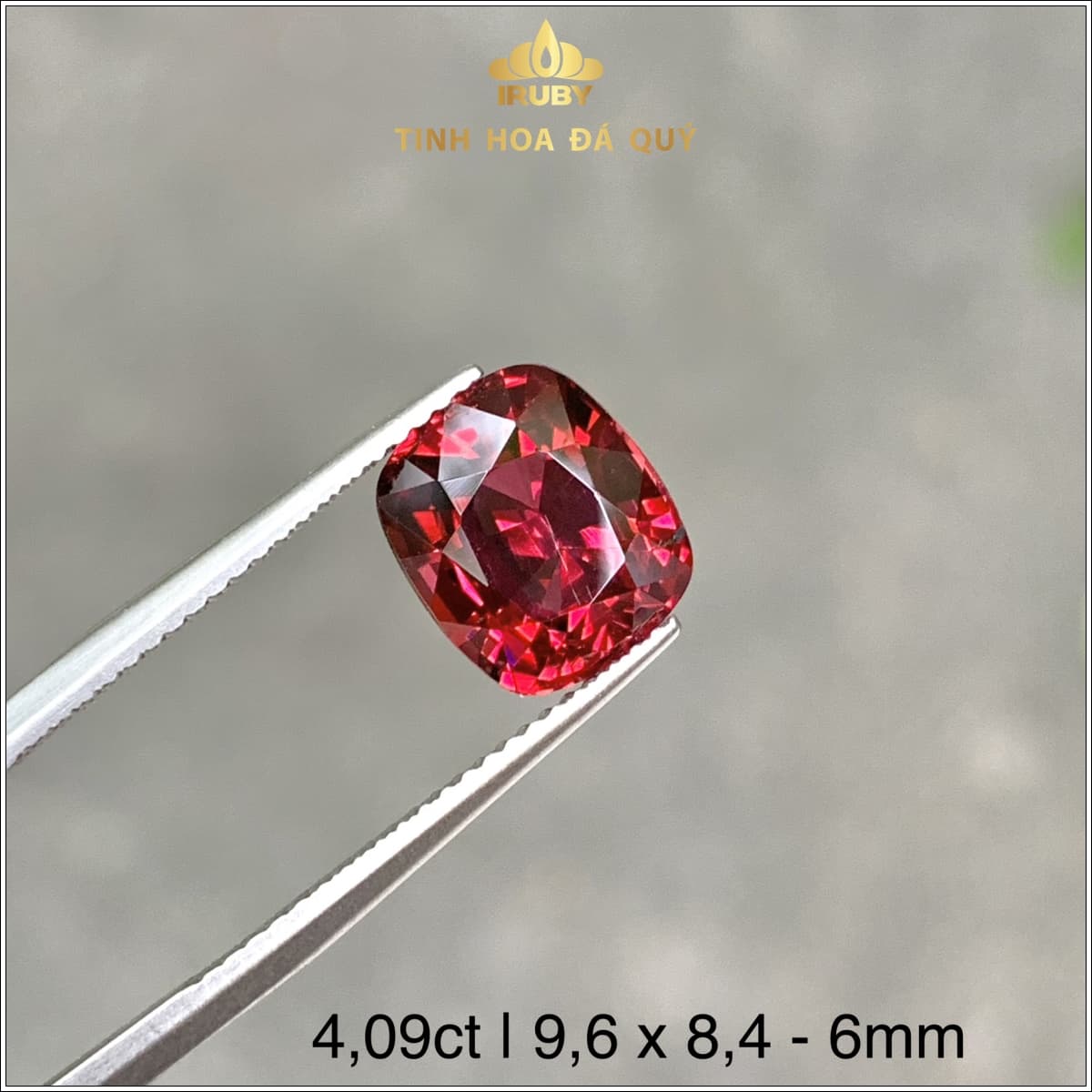 Viên đá Garnet đỏ đẹp 4,09ct IRGN86 - 2310409 hình ảnh 2