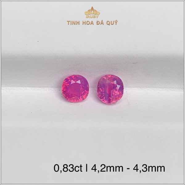 Đôi Ruby facet đỏ hồng Lục Yên 0,83ct - IRRF169 2311083 hình ảnh 4