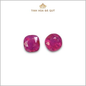 Đôi Ruby facet đỏ hồng Lục Yên 0,97ct - IRRF167 2311097 hình ảnh