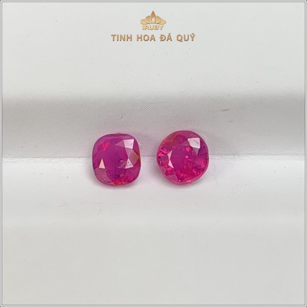 Đôi Ruby facet đỏ hồng Lục Yên 0,97ct - IRRF167 2311097 hình ảnh 3