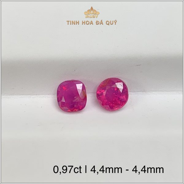 Đôi Ruby facet đỏ hồng Lục Yên 0,97ct - IRRF167 2311097 hình ảnh 4