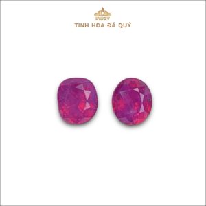 Đôi Ruby facet đỏ hồng Lục Yên 1,06ct IRRF172 2311106 hình ảnh