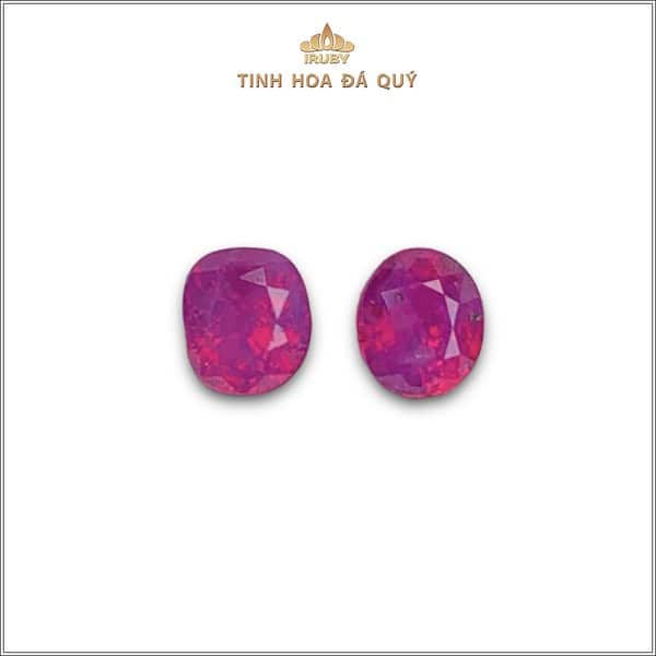 Đôi Ruby facet đỏ hồng Lục Yên 1,06ct IRRF172 2311106 hình ảnh