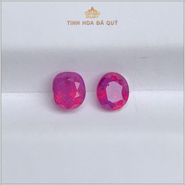 Đôi Ruby facet đỏ hồng Lục Yên 1,06ct IRRF172 2311106 hình ảnh 1