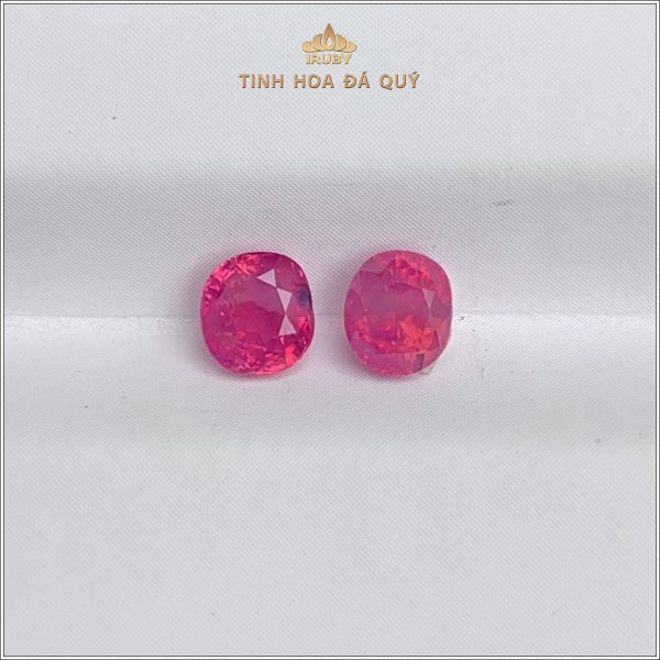 Đôi Ruby facet đỏ hồng Lục Yên 1,08ct - IRRF170 2311108 hình ảnh 2