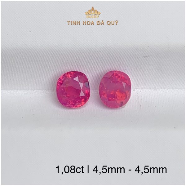 Đôi Ruby facet đỏ hồng Lục Yên 1,08ct - IRRF170 2311108 hình ảnh 3