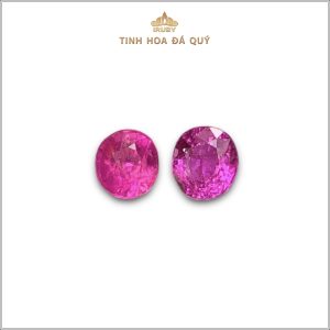 Đôi Ruby facet đỏ hồng Lục Yên 1,20ct - IRRF165 2311120 hình ảnh