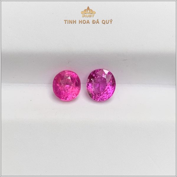 Đôi Ruby facet đỏ hồng Lục Yên 1,20ct - IRRF165 2311120 hình ảnh 1