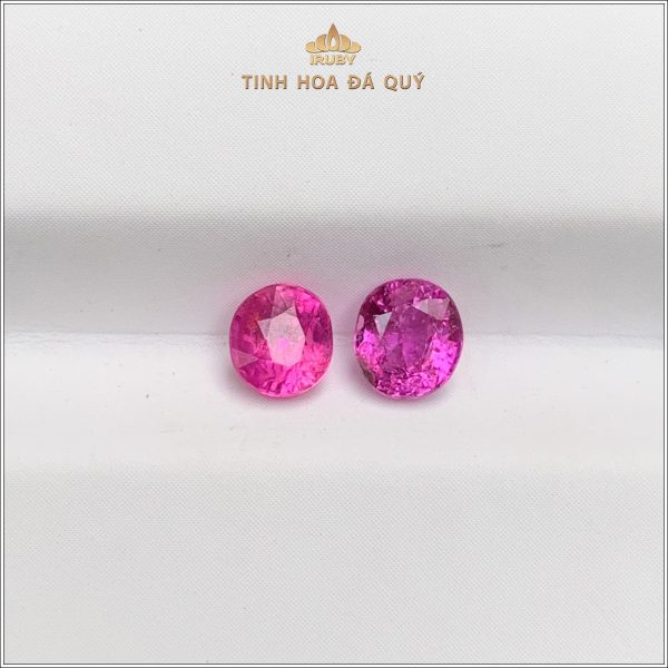 Đôi Ruby facet đỏ hồng Lục Yên 1,20ct - IRRF165 2311120 hình ảnh 2