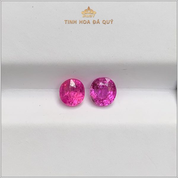 Đôi Ruby facet đỏ hồng Lục Yên 1,20ct - IRRF165 2311120 hình ảnh 3