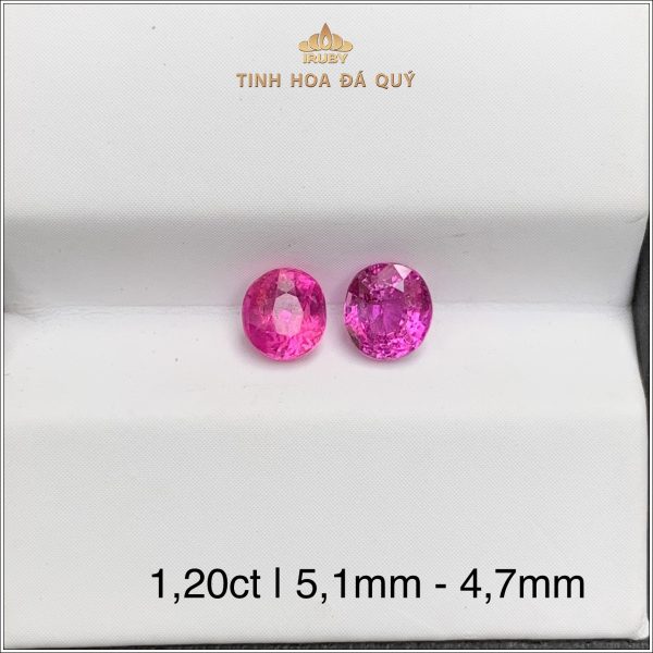 Đôi Ruby facet đỏ hồng Lục Yên 1,20ct - IRRF165 2311120 hình ảnh 5