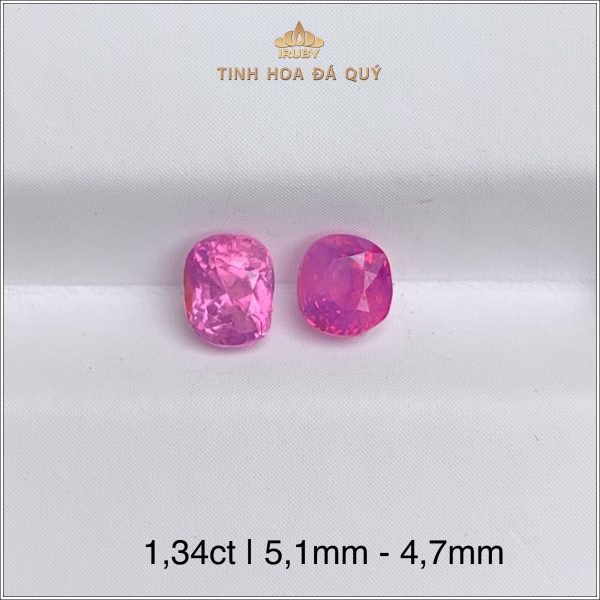 Đôi Ruby facet đỏ hồng Lục Yên 1,34ct - IRRF171 2311134 hình ảnh 4