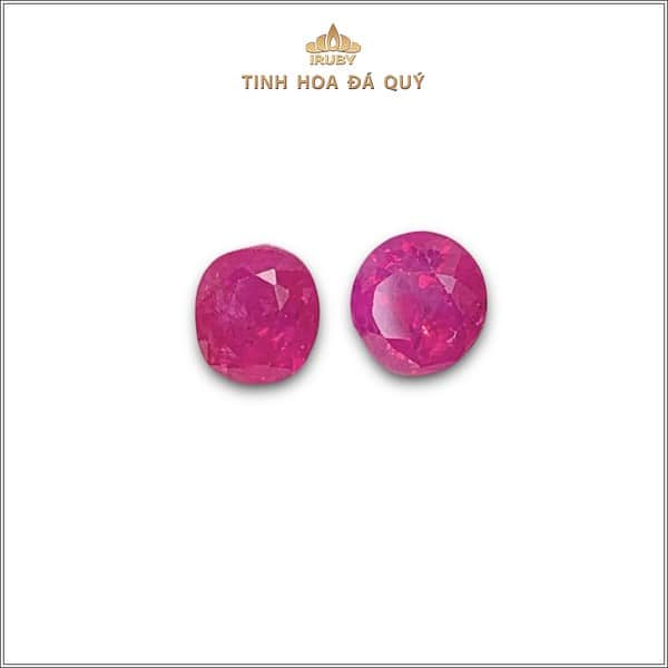 Đôi Ruby facet đỏ hồng Lục Yên 1,40ct - IRRF164 2311140 hình ảnh