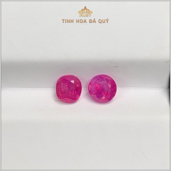 Đôi Ruby facet đỏ hồng Lục Yên 1,40ct - IRRF164 2311140 hình ảnh 2