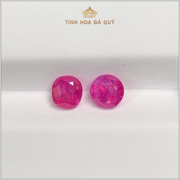 Đôi Ruby facet đỏ hồng Lục Yên 1,40ct - IRRF164 2311140 hình ảnh 3