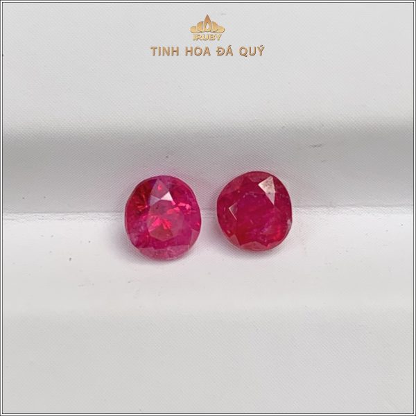 Đôi Ruby facet đỏ huyết Lục Yên 1,10ct - IRRF166 2311110 hình ảnh 1