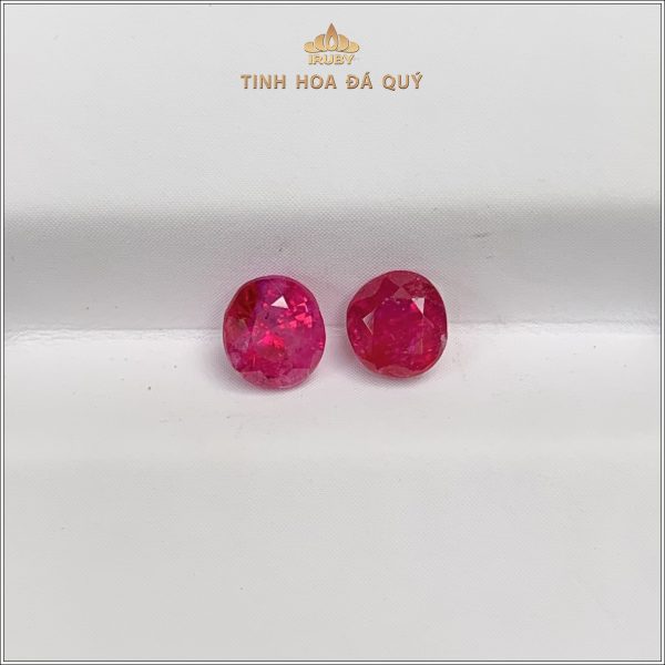 Đôi Ruby facet đỏ huyết Lục Yên 1,10ct - IRRF166 2311110 hình ảnh 2