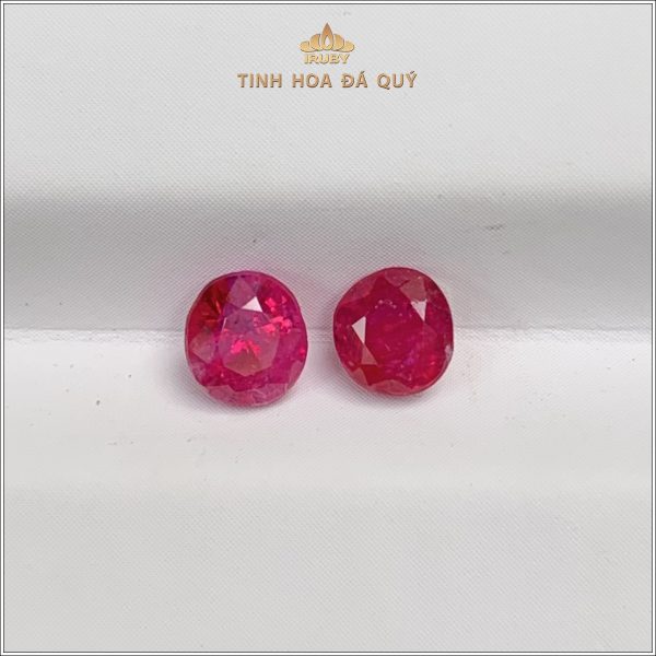 Đôi Ruby facet đỏ huyết Lục Yên 1,10ct - IRRF166 2311110 hình ảnh 3