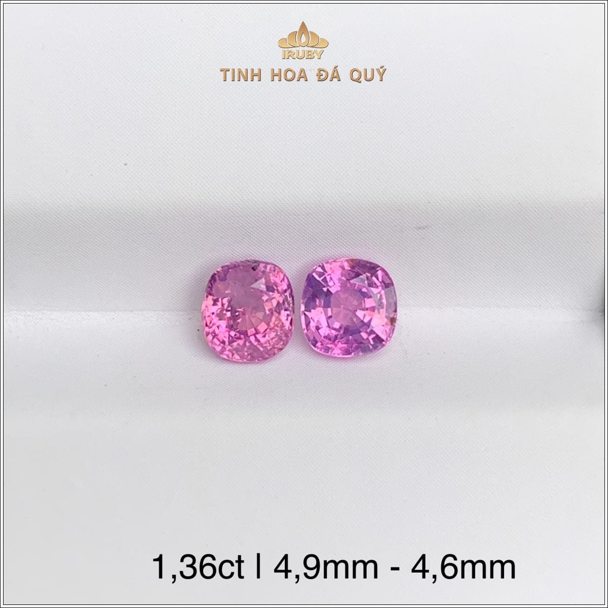 Đôi pink Sapphire facet Lục Yên 1,36ct - IRSP143 2311136 hình ảnh 4