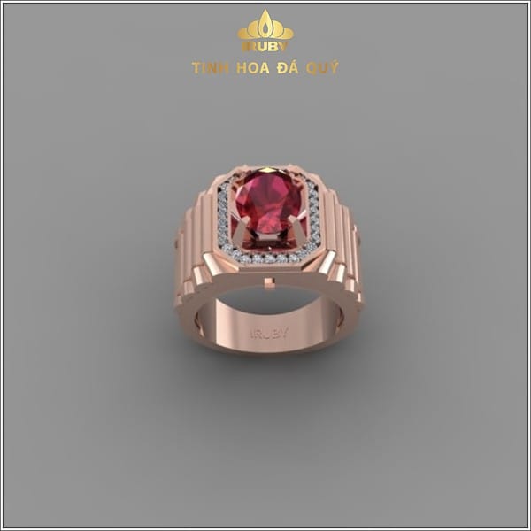 Mẫu 3D nhẫn nam Garnet mẫu chủ tịch - IRGN 2311323 hình ảnh 2