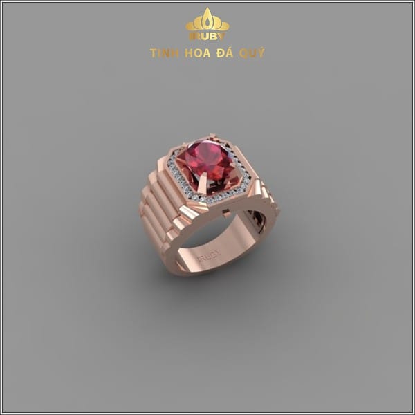 Mẫu 3D nhẫn nam Garnet mẫu chủ tịch - IRGN 2311323 hình ảnh 3