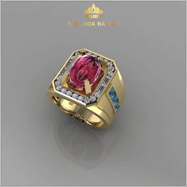 Mẫu 3D nhẫn nam Ruby doanh nhân - IRRB 2311438 hình ảnh 2