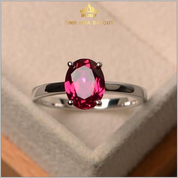 Mẫu 3D nhẫn nữ Garnet hình khối oval - IRGN 2311231 hình ảnh 1