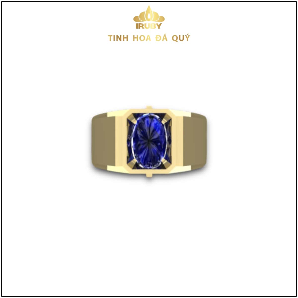 Mẫu nhẫn nam Sapphire xanh - IRSP 2311127